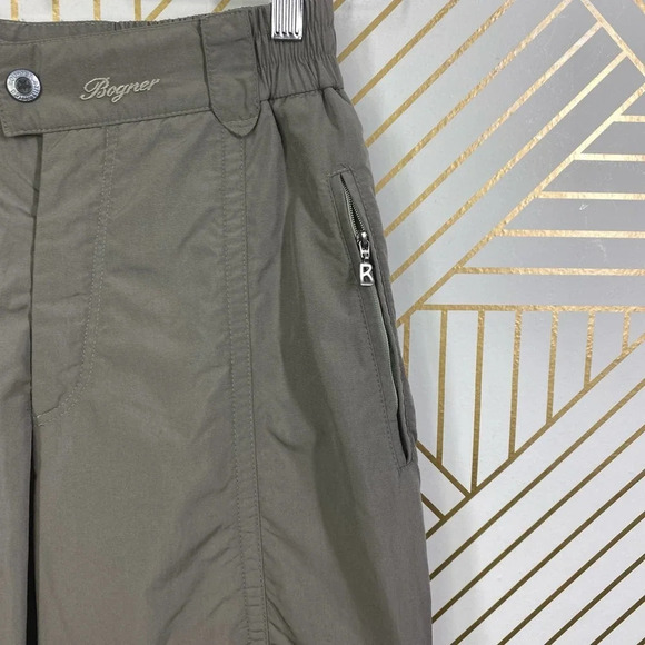 Bogner Ski Snow Pants Grey Taupe Puffer Nylon - Picture 4 of 12